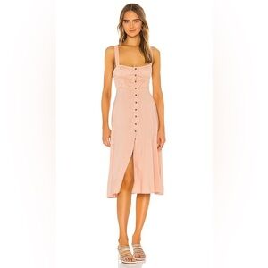 WeWoreWhat Blush Pink Button-Front Midi Dress